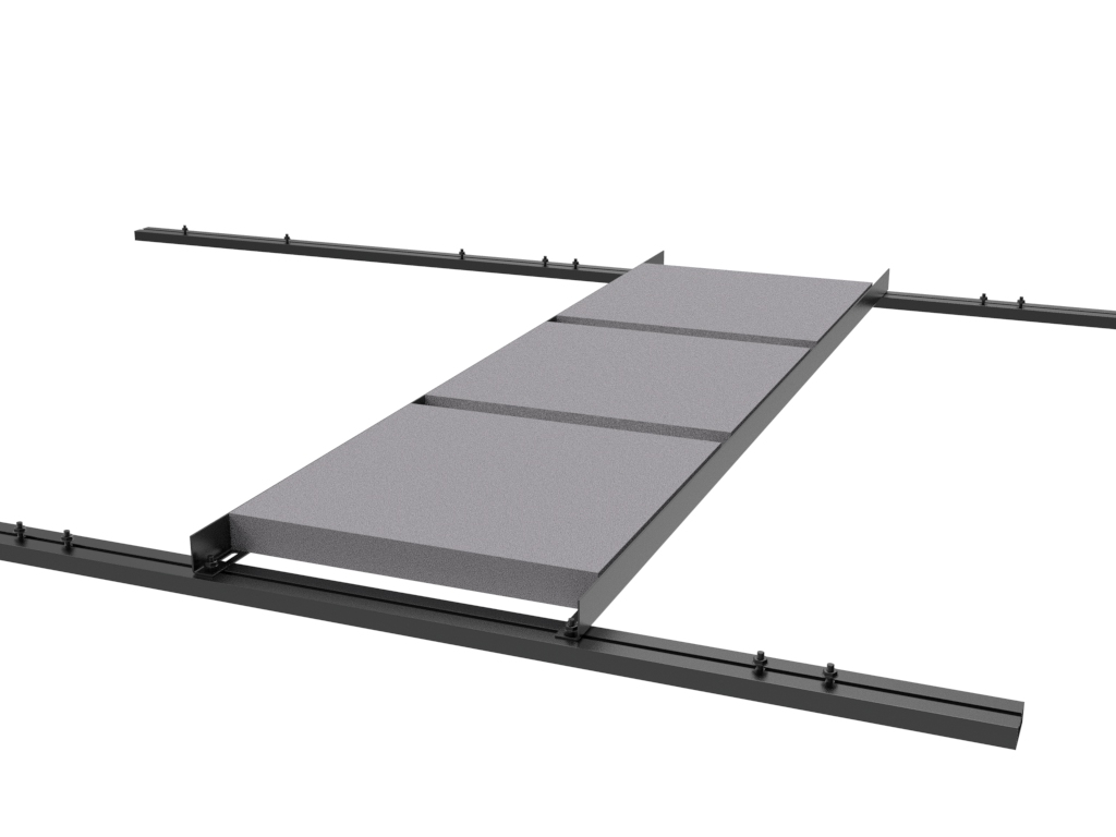 Ost/West Aufsteller |  Ballastschiene L1782mm, 50x30x2.3mm
