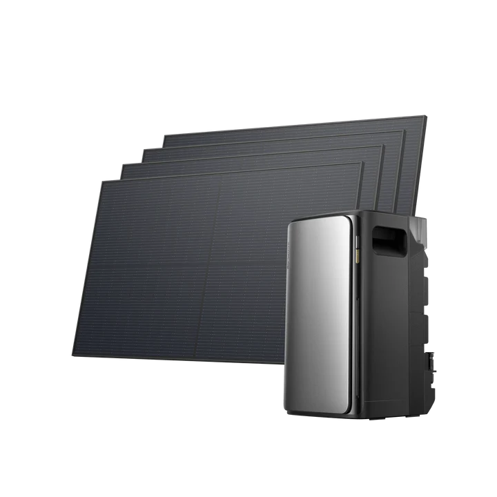 SET # Ecoflow Stream Ultra 2kWp BKW-Komplettset (2kW Wechselrichter mit 1,92 kWh Speicher +  4 x 500W Module) Ziegeldach-UK