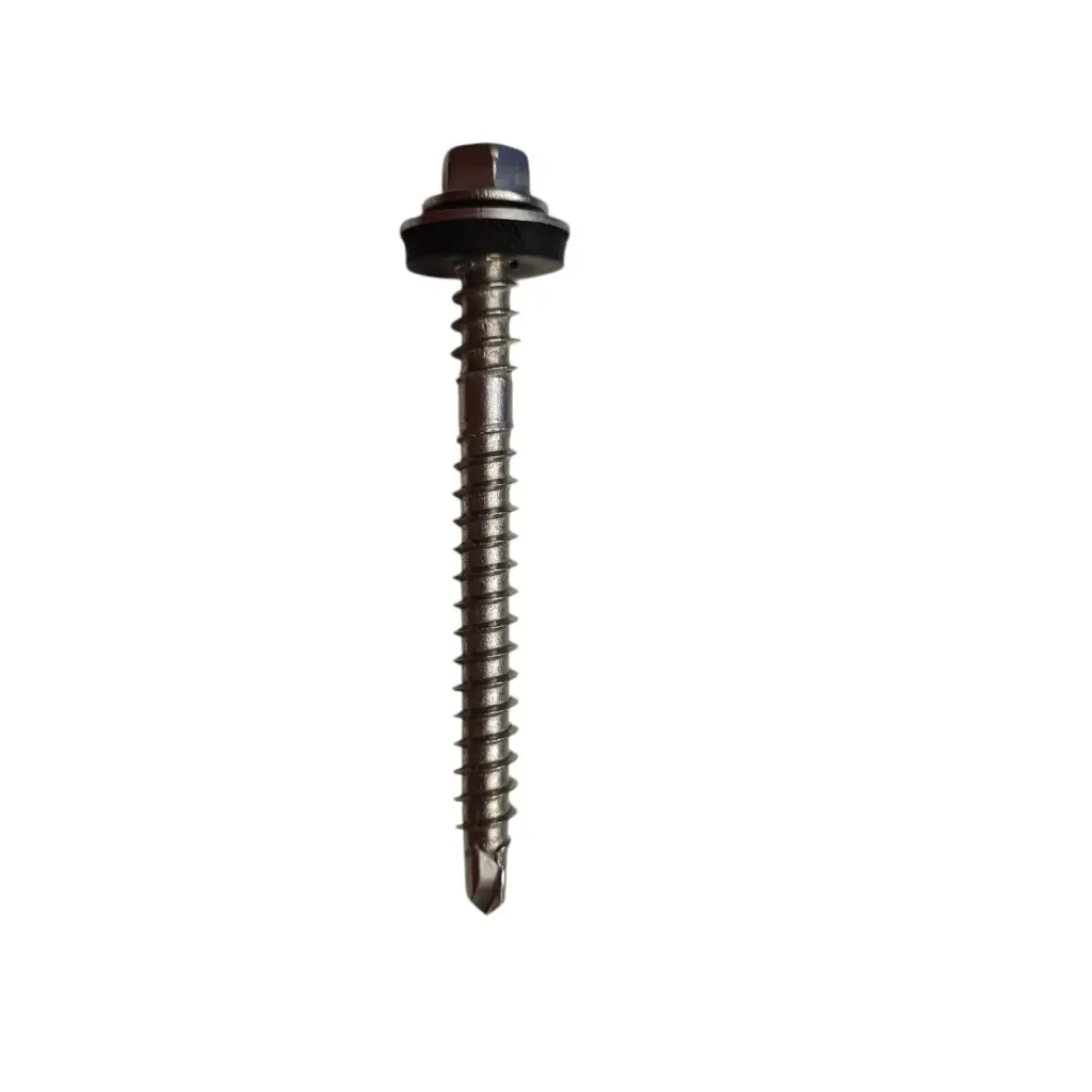 Selbstschneidende Edelstahl Schraube 6.3*65mm Sechskant mit EPDM A2 304 Twistec für Splice Foot 