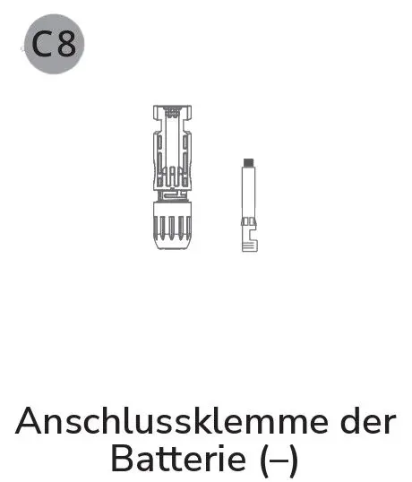 EcoFlow (C8-P) Anschlussklemme Batterie (-) Junction Box PLUS