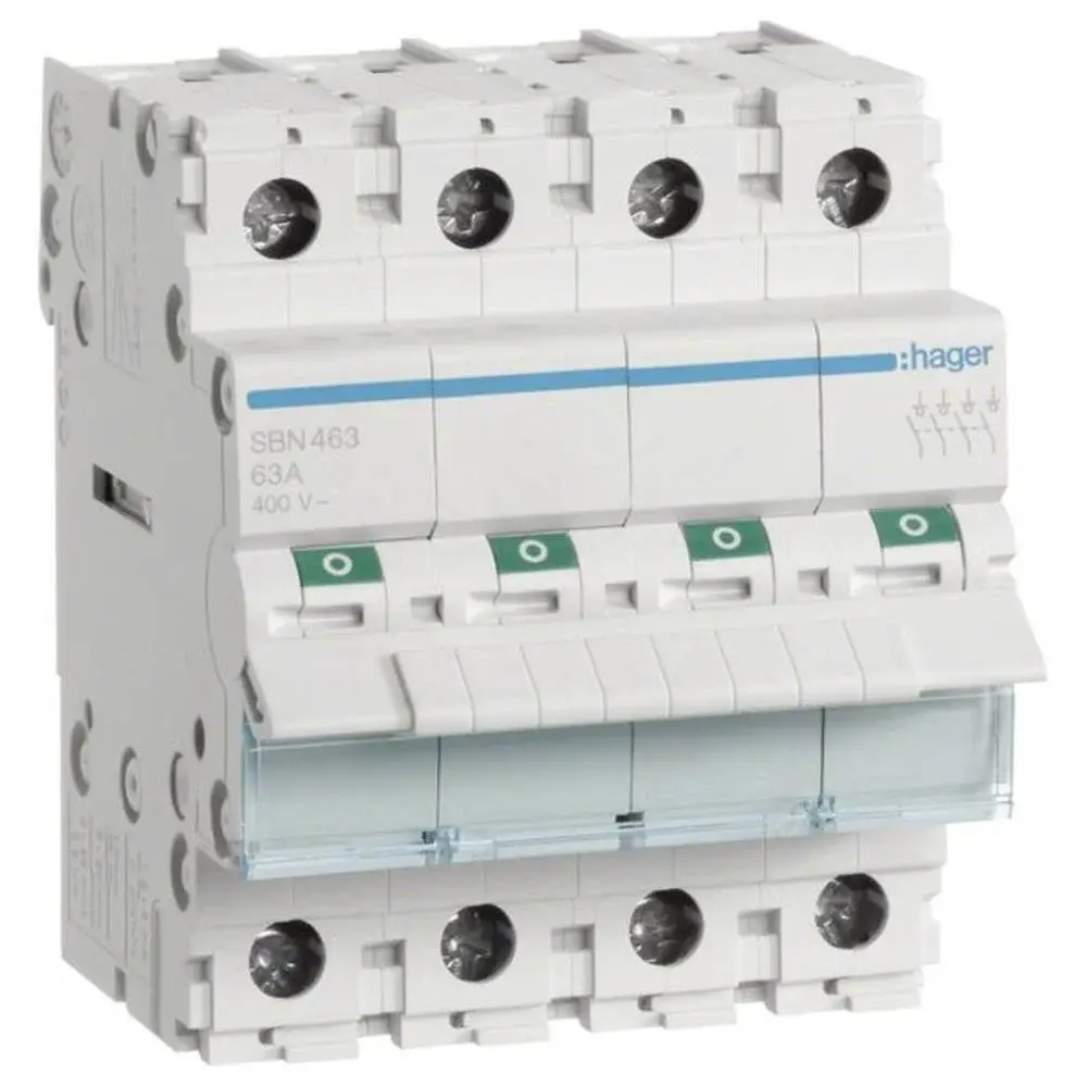 Hager Ausschalter 4-polig 63A  SBN463