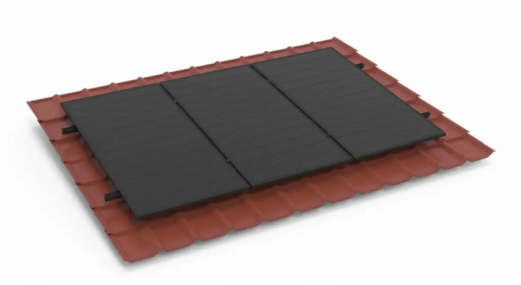 SET # Dachziegel UK, 4 Module, BKW
