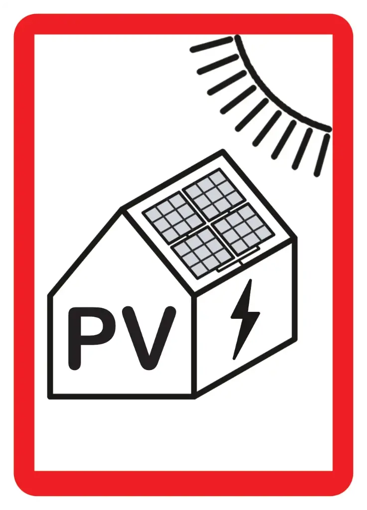 Sticker Zählerschrank PV - 74 x 105 mm
