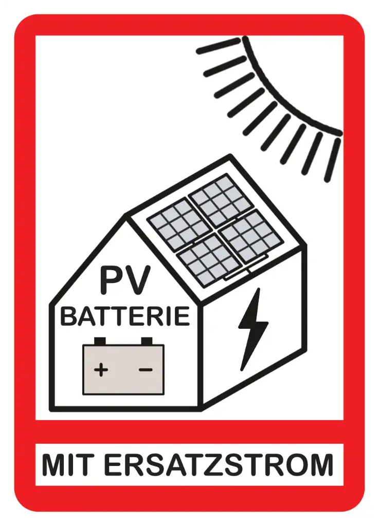 Sticker Zählerschrank PV/Batterie/Ersatzstrom - 74 x 105 mm 