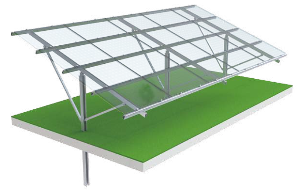 Gartenaufsteller 30 Grad, für 2*6 Module