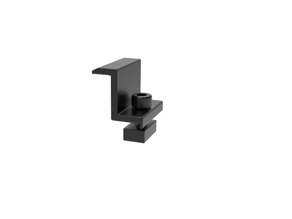 Ost/West Süd Aufsteller SCHWARZ |  Endklemme 60mm