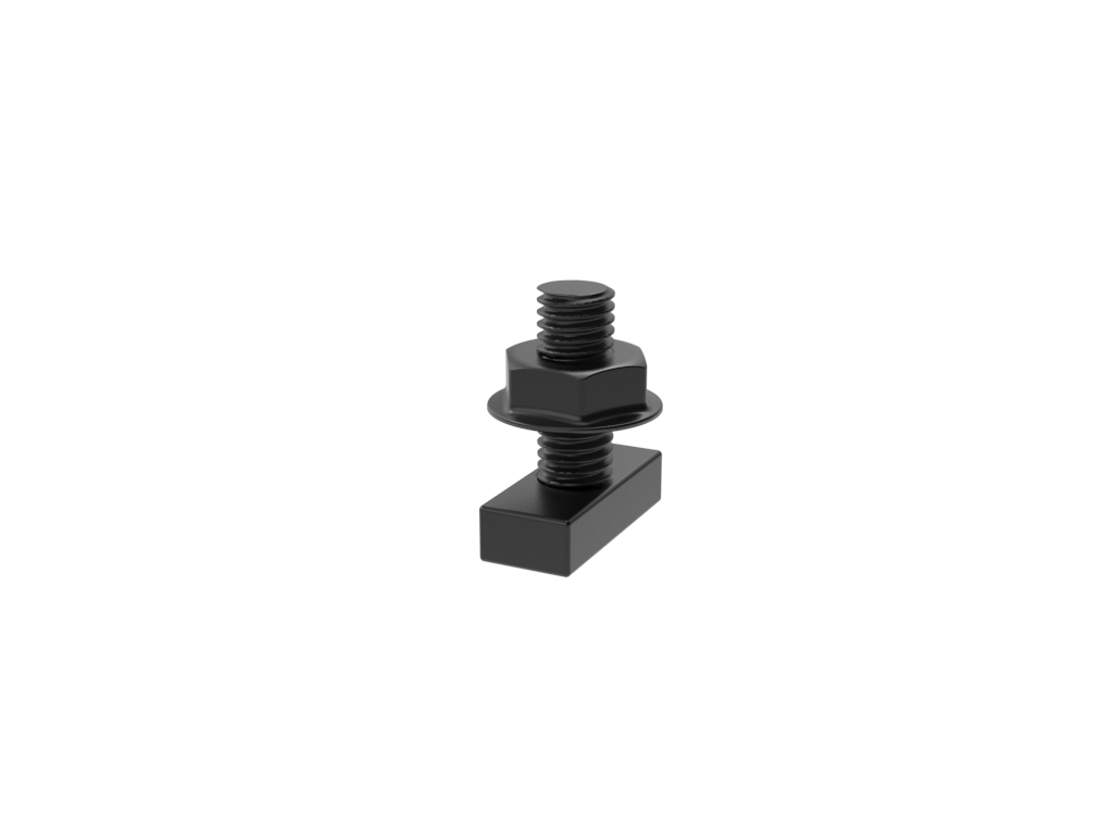 Ost/West Süd Aufsteller SCHWARZ |  M8*20mm Hammerkopfschraube mit Flanschmutter