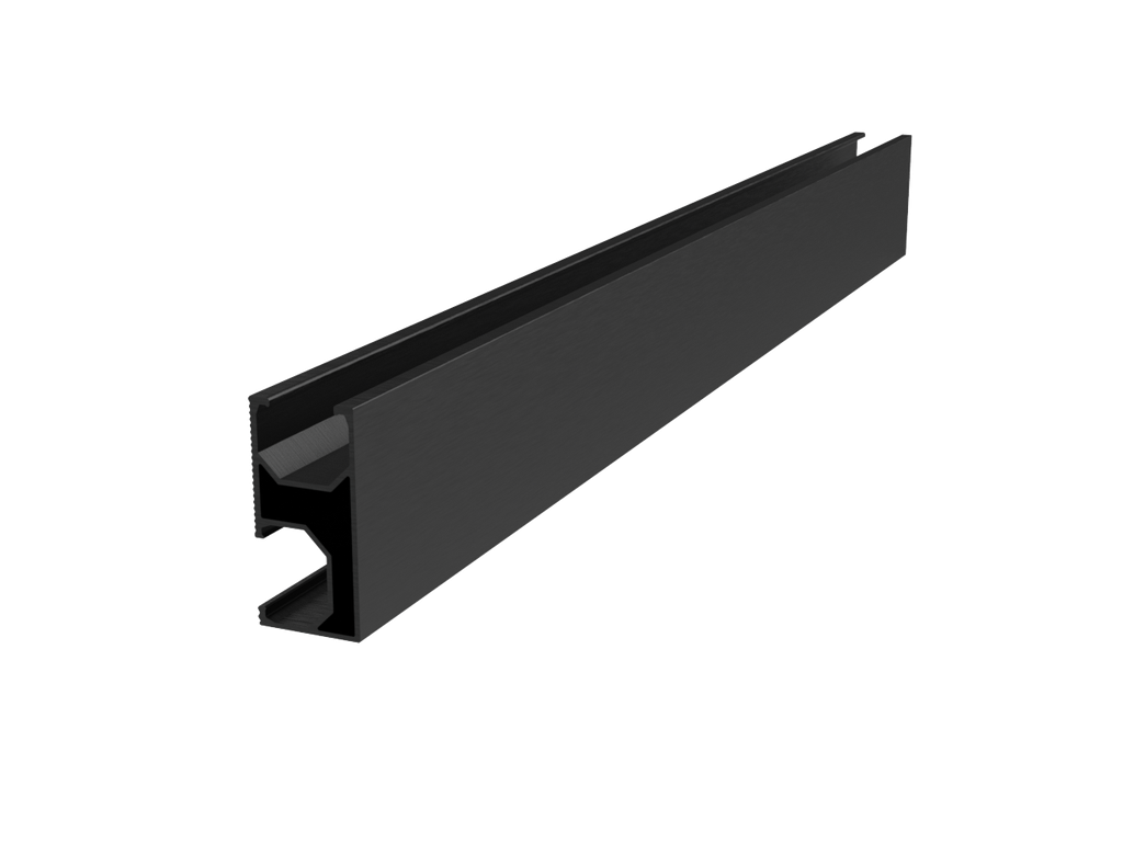 Profil L-Schiene 2400mm SCHWARZ verstärkt