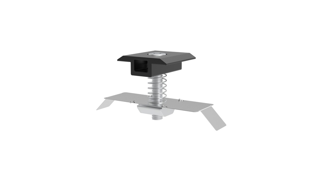 Mittelklemme 30mm mit Schraube, Nutenstein und Feder SCHWARZ