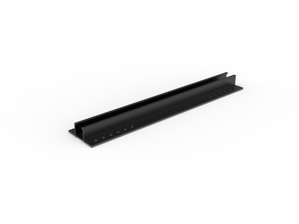 Montageschiene Trapezblech Schwarz lang 380mm mit EPDM