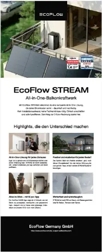 [780005] EcoFlow Roll-Up Display STREAM Serie Balkonkraftwerk