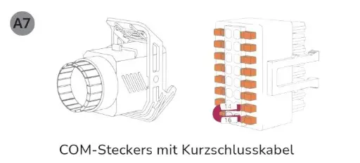 [630002] EcoFlow (A7) COM-Stecker mit Kurzschlusskabel Wechselrichter