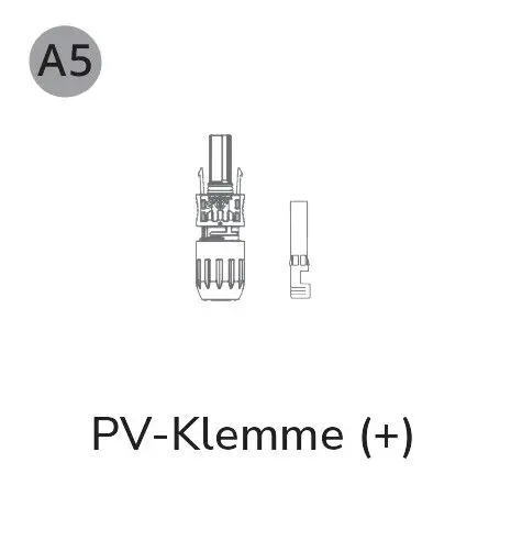 [630018] EcoFlow (A5+P) PV-Klemme (+) Wechselrichter PLUS