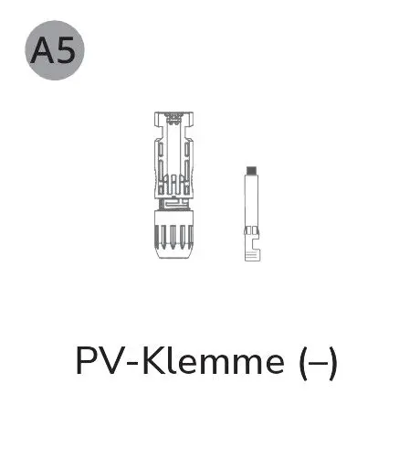 [630019] EcoFlow (A5-P) PV-Klemme (-) Wechselrichter PLUS