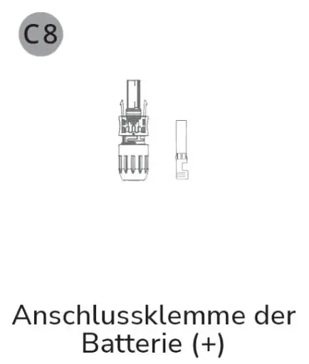 [630021] EcoFlow (C8+P) Anschlussklemme Batterie (+) Junction Box PLUS