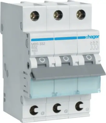 [790055] Hager Leitungsschutzschalter MBS332 B32 3-Polig Quick Connect 6kA