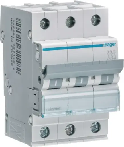 [790189] Hager Leitungsschutzschalter 3pol. C-16A, 6kA MCN316