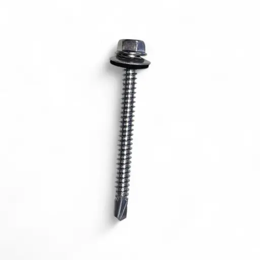 [760023] Selbstschneidende Edelstahl Schraube 6.3*65mm Sechskant mit EPDM