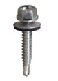 [760023] Selbstschneidende Edelstahl Schraube 6.3*65mm Sechskant mit EPDM