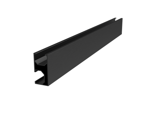 [760044] Profil L-Schiene 2400mm SCHWARZ verstärkt