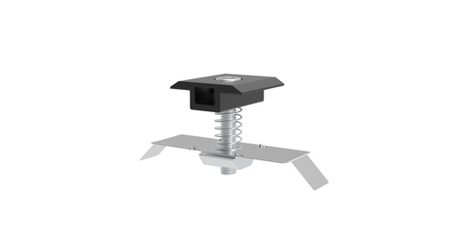 [760045] Mittelklemme 30mm mit Schraube, Nutenstein und Feder SCHWARZ