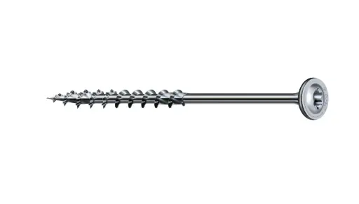 [760094] 50er Pack Tellerkopfschraube 8 x 120 mm TX40 verzinkt + Bohrspitze